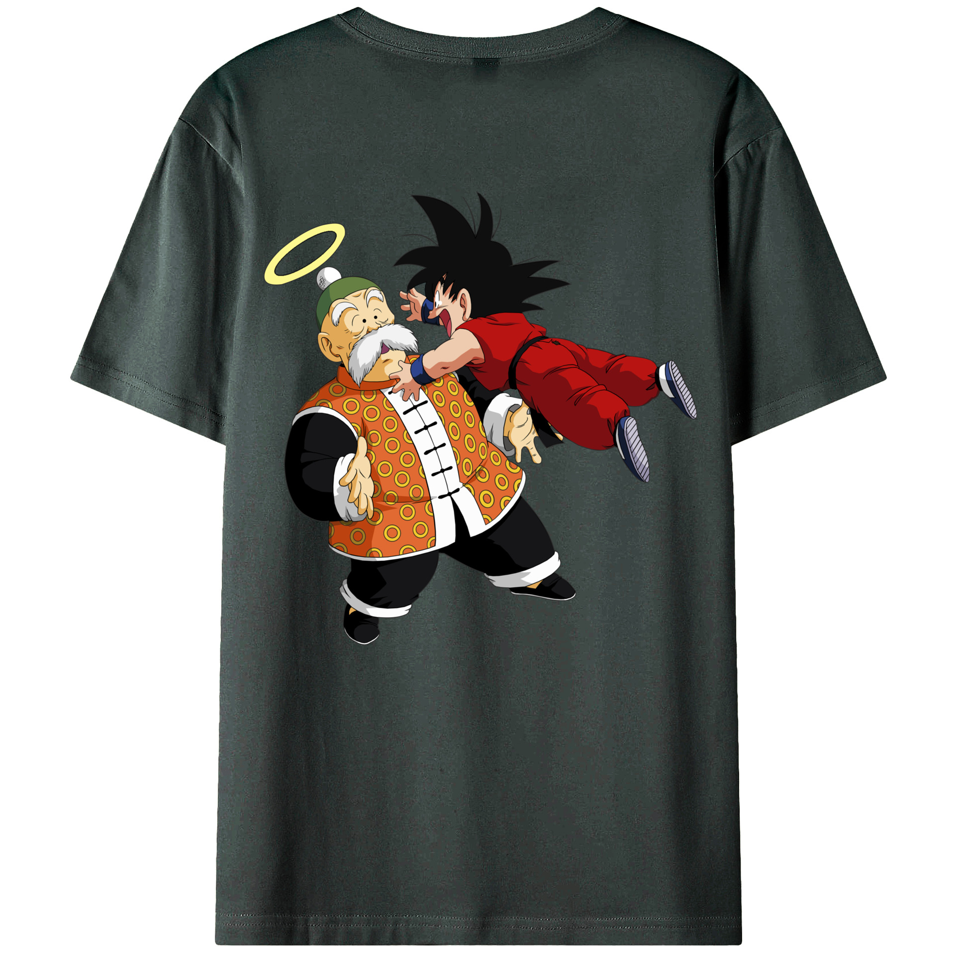 （画像用） ドラゴンボール 孫悟空（そん ごくう）Son Goku カカロット DRAGON BALL Kakarotto 綿100％ メンズ半袖Tシャツ（バックプリント） 通気性